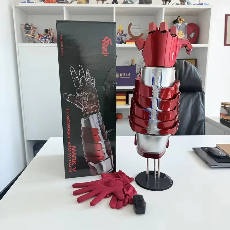 En Stock Spark Studio 1/1 escala persona Real usable Iron Man Mk5 Mecha brazo Control de voz táctil Control remoto juguete regalo de cumpleaños