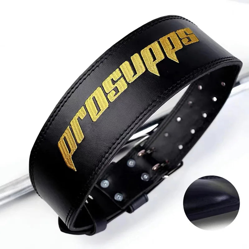 Cinturón de cuero para levantamiento de pesas, cinturón de entrenamiento físico, Protector Lumbar, sentadillas, peso muerto, culturismo, gimnasio, soporte para espalda