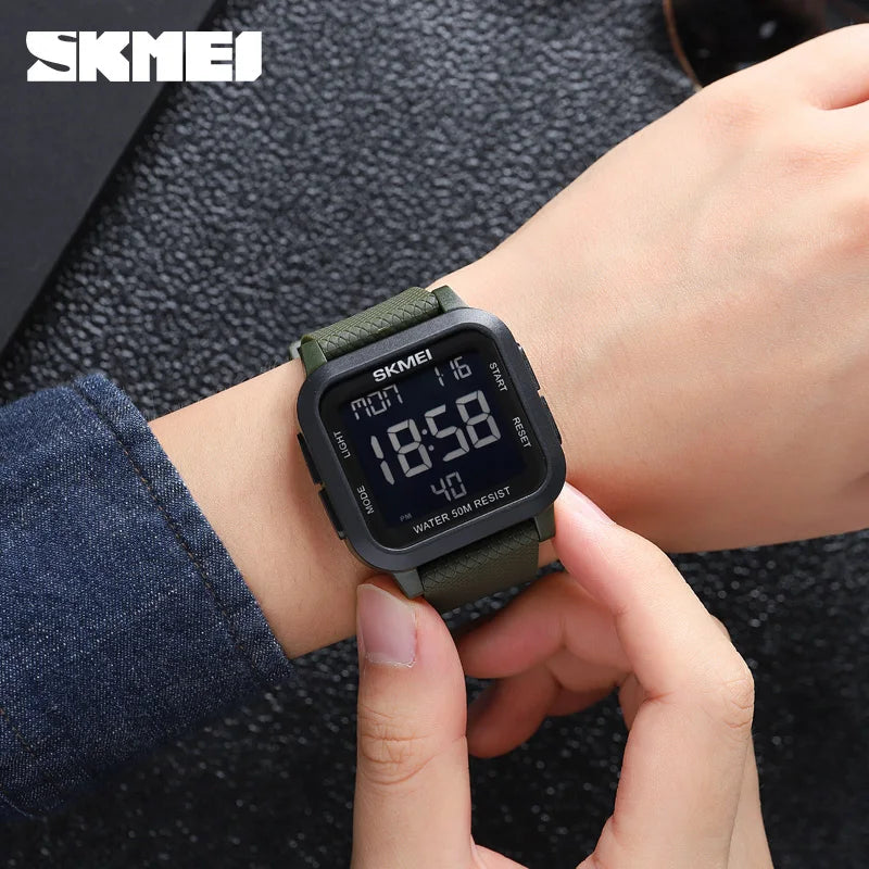 Reloj digital militar SKMEI 1894 para hombre, resistente al agua, reloj deportivo electrónico a prueba de golpes, con cuenta regresiva 1841 Montre Homme