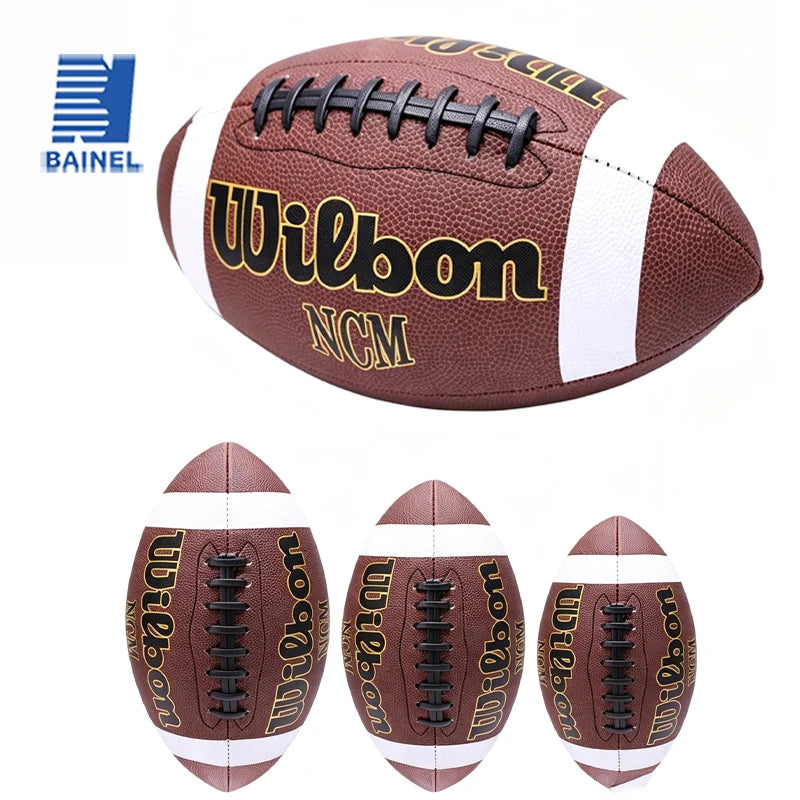 Balón de rugby de cuero sintético PU, antideslizante, para fútbol americano, talla 3/6/9, para niños, jóvenes y adultos, ideal para partidos, entrenamientos, deportes al aire libre y partidas recreativas.