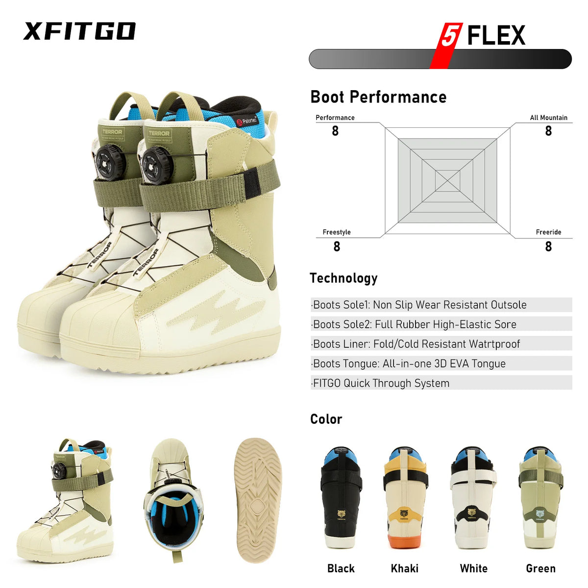 Botas de Snowboard de Calzado Rápido