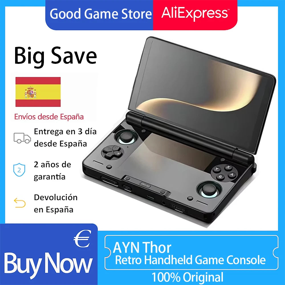 AYN Thor 6'' OLED Dual Screen Gaming Handheld Qualcomm Snapdragon CPU Android13 6000mAh Battery Hall Stick Game Console