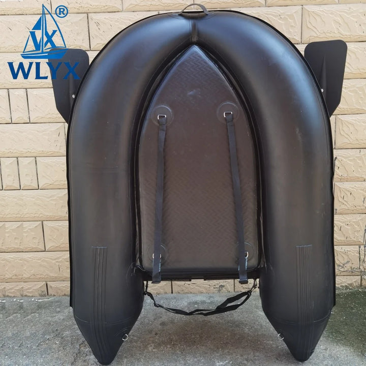 Bote Inflable Personalizable para una Persona, Bote Pontón, Material de PVC Grueso, Canoa de Remo, Kayak para Pesca