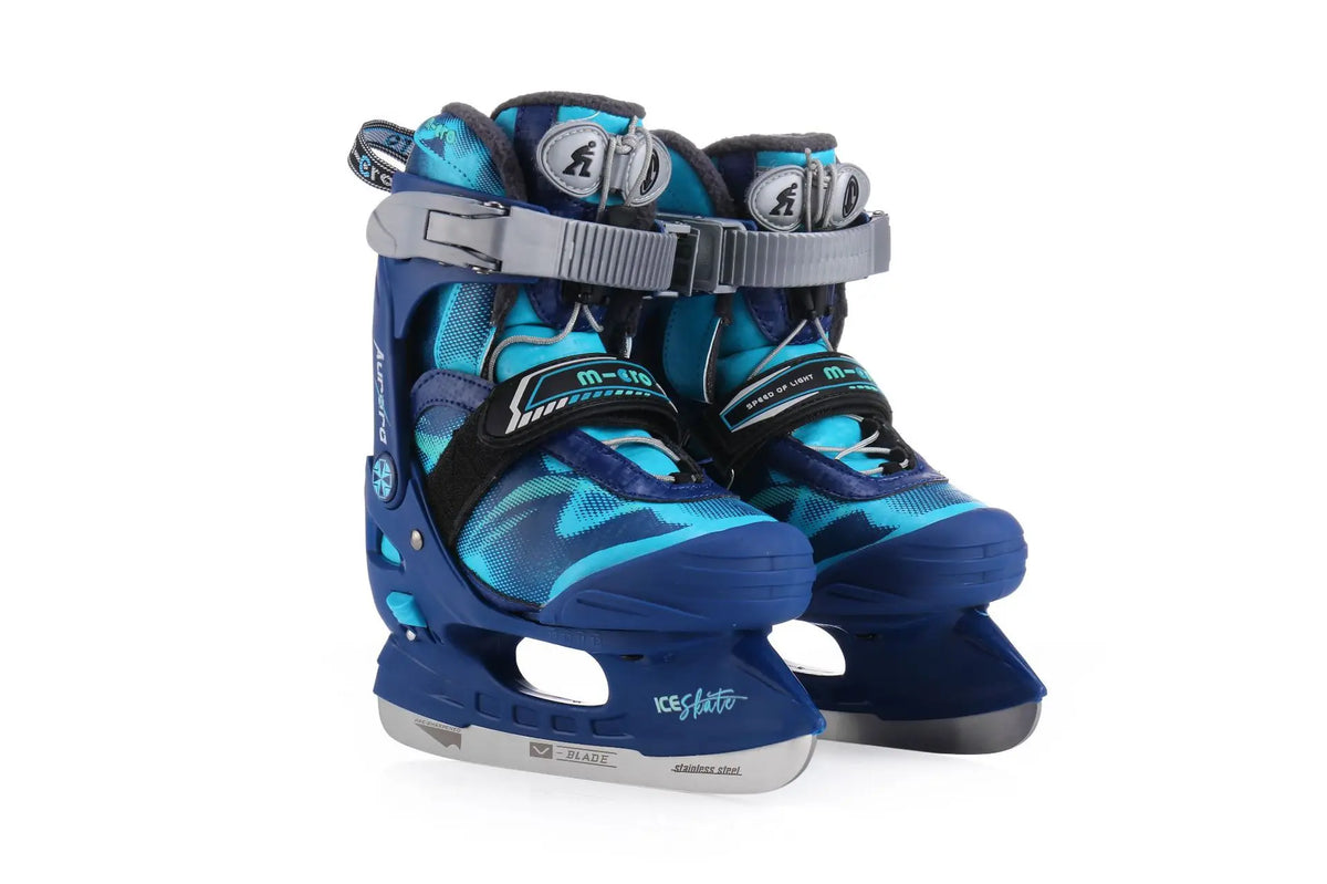 Patines de Hielo Ajustables para Niños, Cuchillas de Acero Inoxidable, Soporte Seguro, Botas de Patinaje sobre Hielo Cálidas para Niños Principiantes