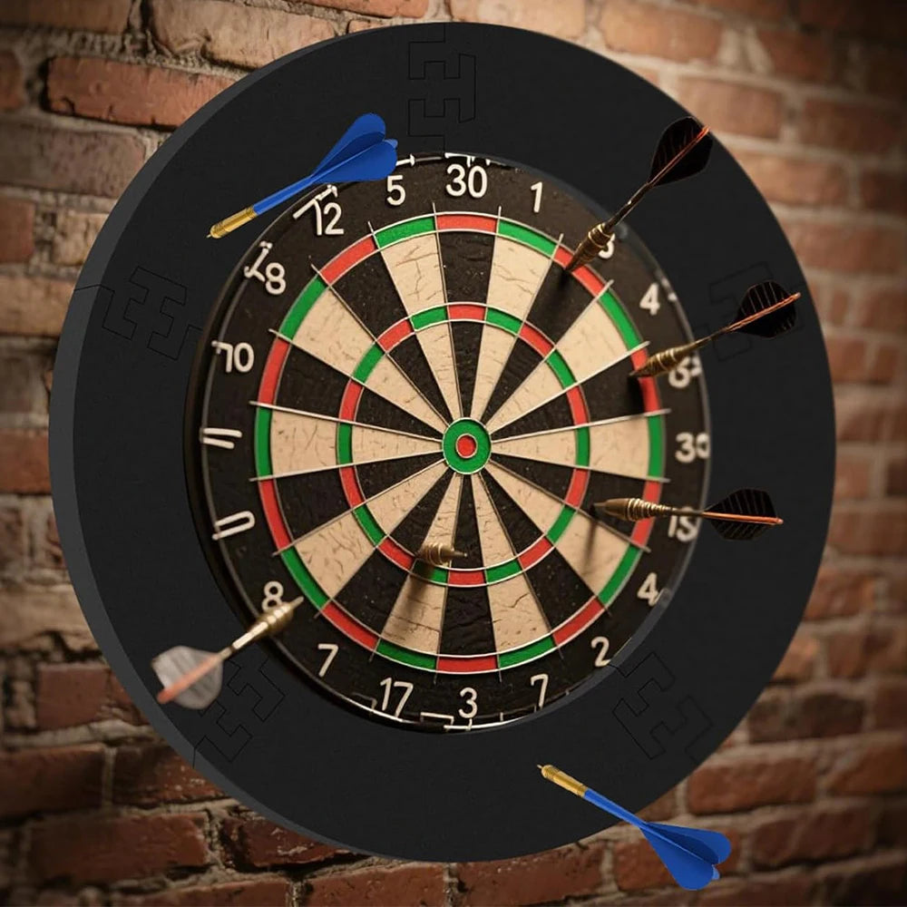 Dart Supplies Round Dart Board Surrounded By 5 Sections Easy Noise Reduction Ring Dart Board Shelter 71cm Outside 5 Pieces EVA Wall Soundproof 2.5cm for 45cm Dart Board Family Bar