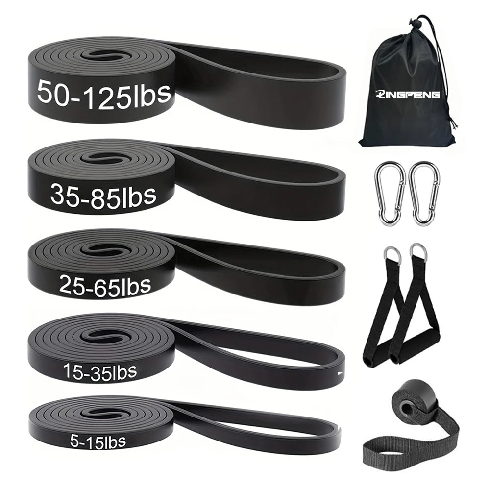5 piezas/11 piezas de bandas de resistencia y conjuntos de accesorios, bandas de asistencia para dominadas, bandas de ejercicio para hombres y mujeres, para fitness en casa.