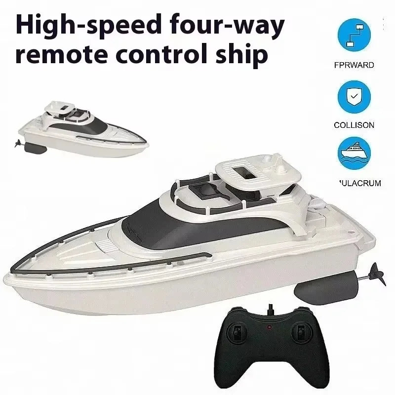 Se pueden lanzar lanchas a control remoto para simular lanchas rápidas, barcos eléctricos, juguetes para niños y niños en parques acuáticos al aire libre