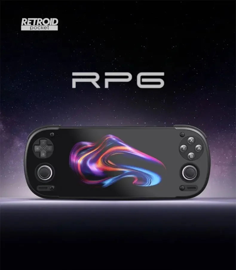 Consola de Juegos Portátil Android Retroid Pocket 6 RP5, Pantalla AMOLED de 5.5 Pulgadas 1080P 120Hz, Batería de 6000mAh, 8 Gen 2 y Gatillos con Efecto Hall