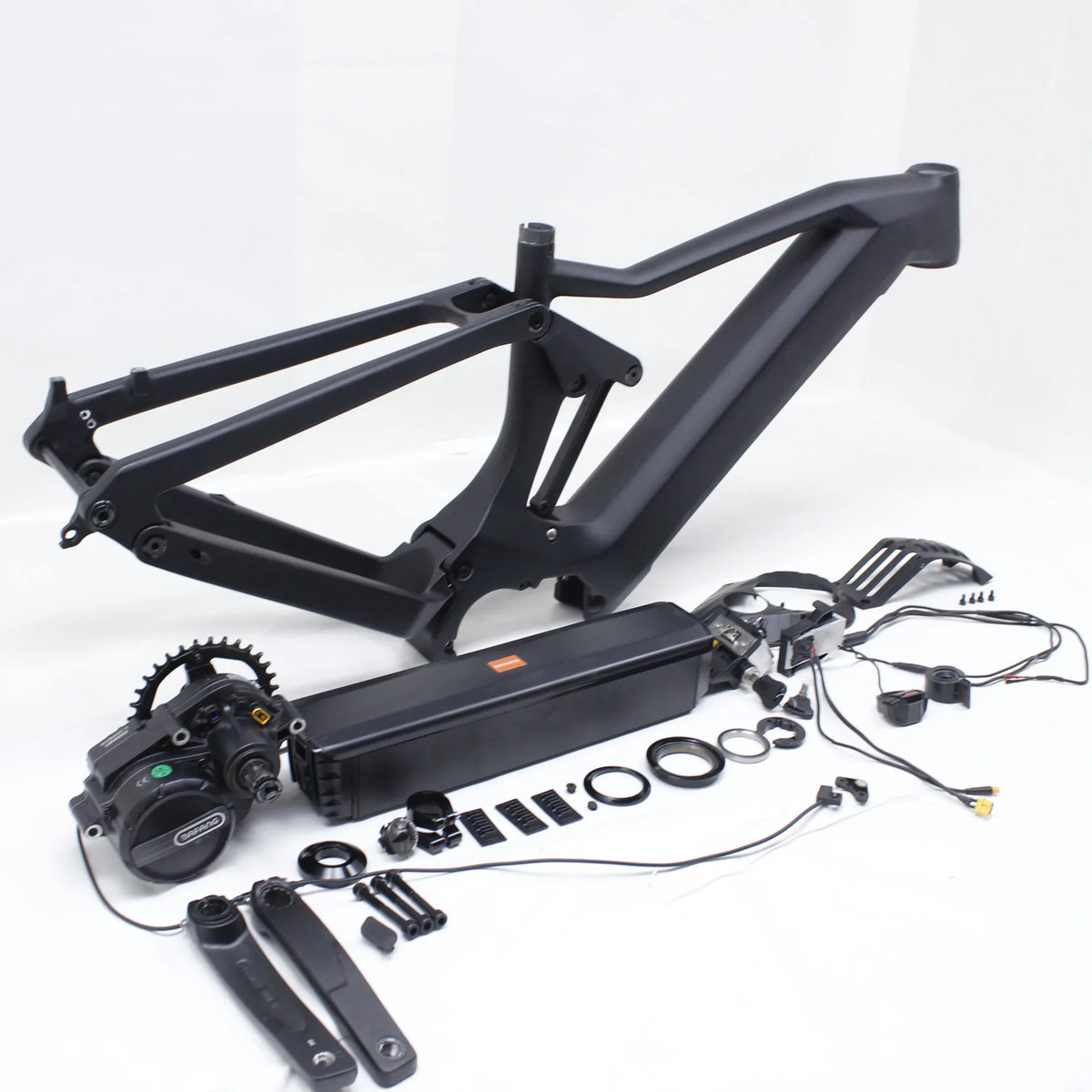 Cuadro de bicicleta de montaña eléctrica de doble suspensión, fibra de carbono completa, con frenos de disco, para MTB 29er, modelo CEF49