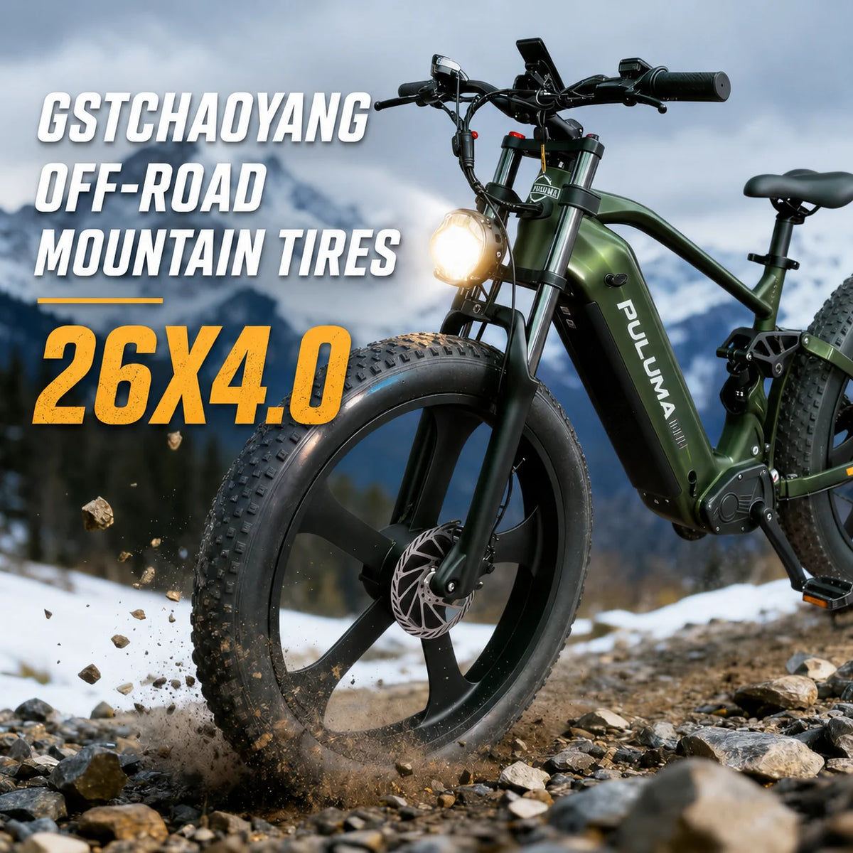 New PULUMA PE900 Dual Motor Electric Bike 52V20AH Removable Battery 26" Fat Tire All Terrain Offroad E-Bicycle Hydraulic Brake 7 Speed Adult Mountain Ebike