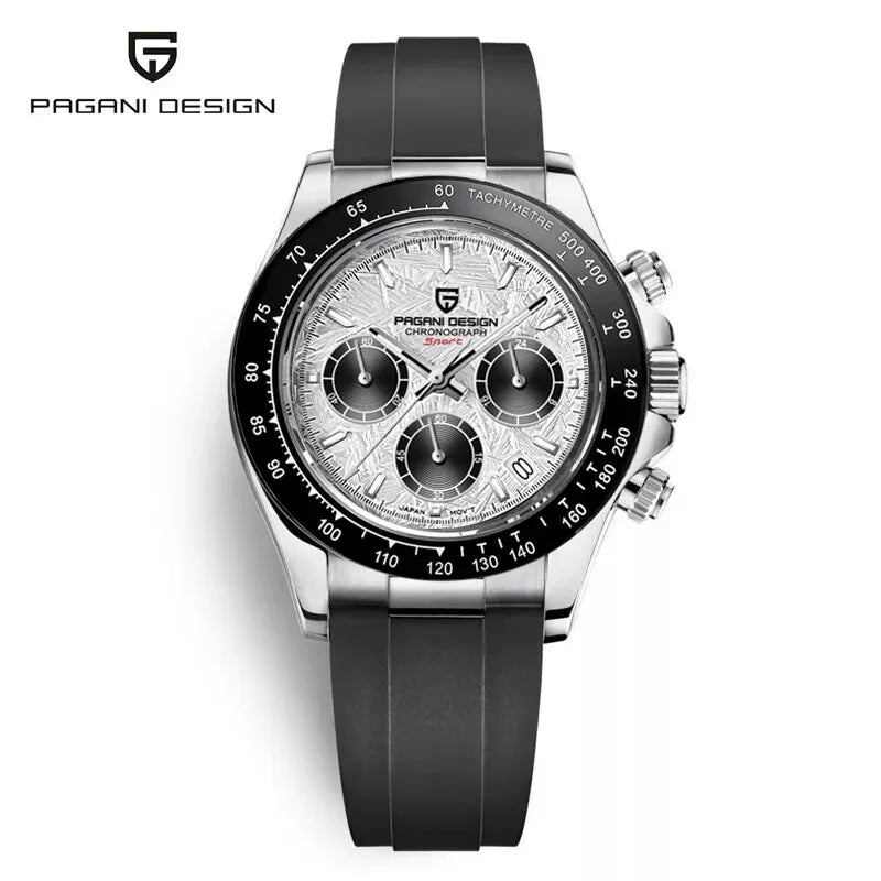 PAGANI DESIGN 2026 Nuevo Reloj de Cuarzo para Hombre de Lujo en Oro Rosa, Reloj de Pulsera Deportivo con Cronógrafo e Impermeable 100M para Hombre