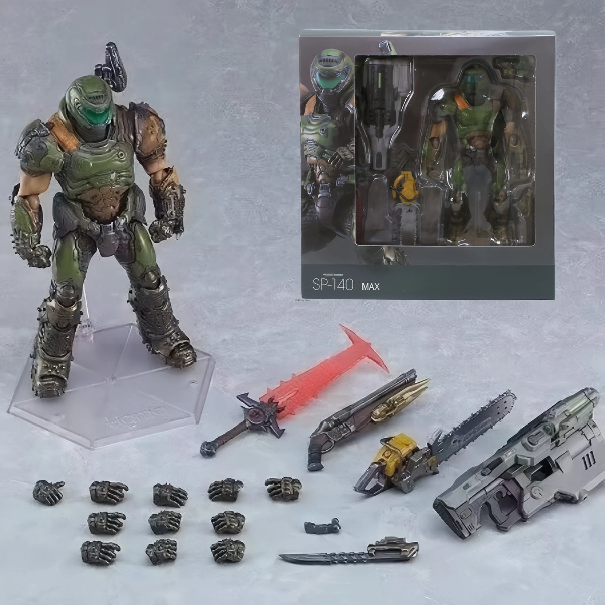 Figura de Acción Figma SP 140 Doom Slayer Eternal, Figura Articulada de PVC, Colección de Anime Destroy Warrior, Modelo Decorativo para Escritorio o Sala de Juegos