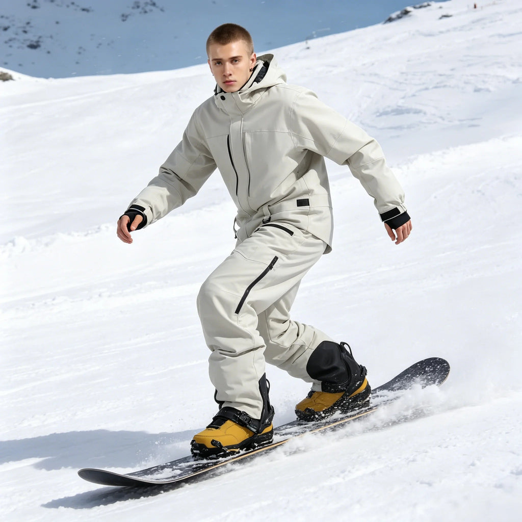 Traje de Esquí de una Pieza para Hombre Gsou Snow 2026, 3L, Cálido, Impermeable, Cortavientos, Mono de Esquí y Snowboard para Invierno