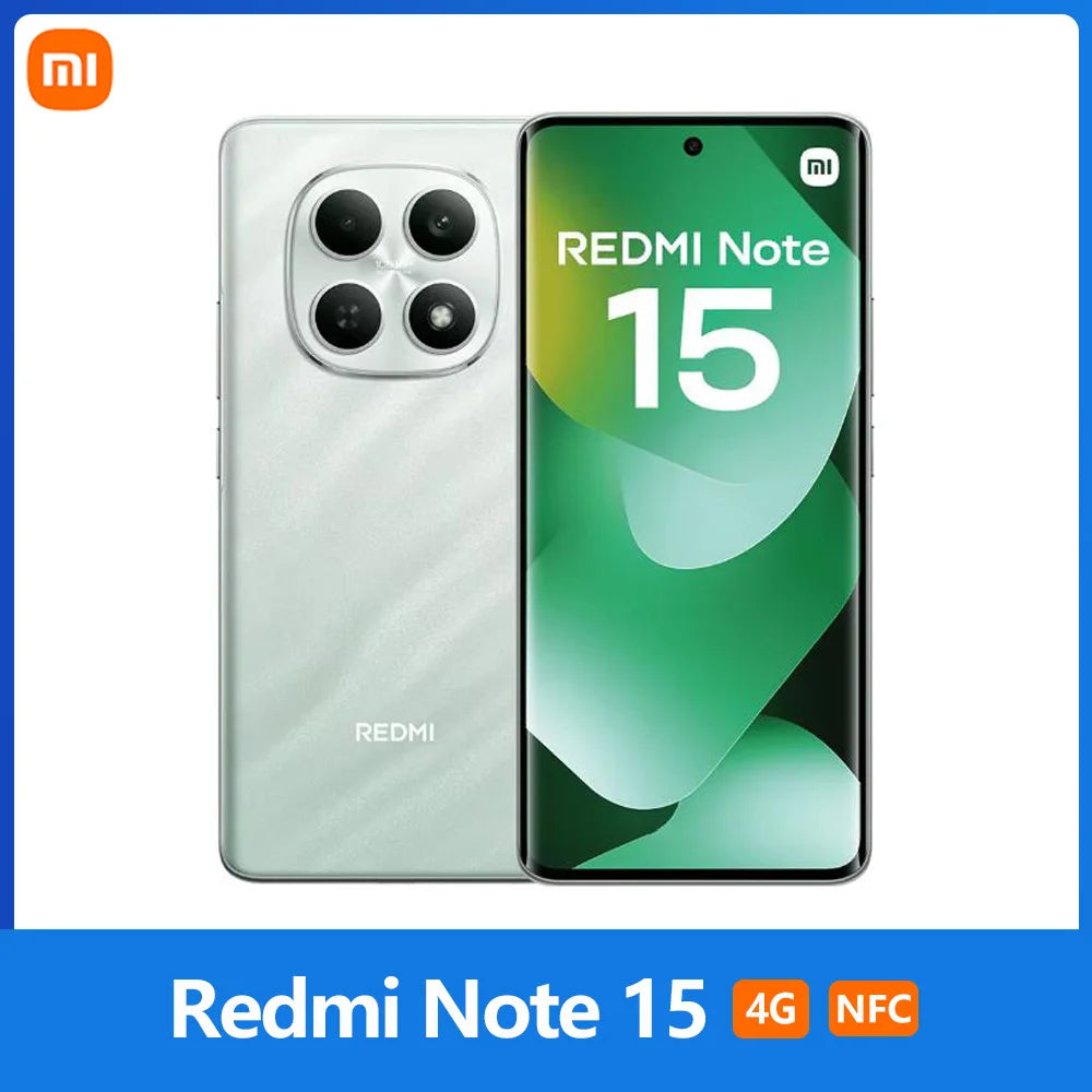 Xiaomi Redmi Note 15 4G, NFC, MediaTek Helio G100-Ultra, 6,77 pulgadas, 120 Hz, cámara de 108 MP, batería de 6000 mAh, IP64