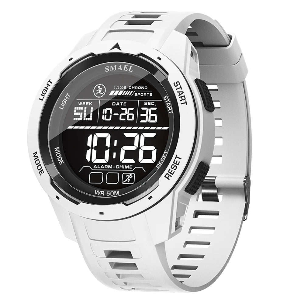 Reloj digital SMAEL 8105, reloj deportivo LED para hombre, resistente al agua 50m, cronómetro con luz para hombre