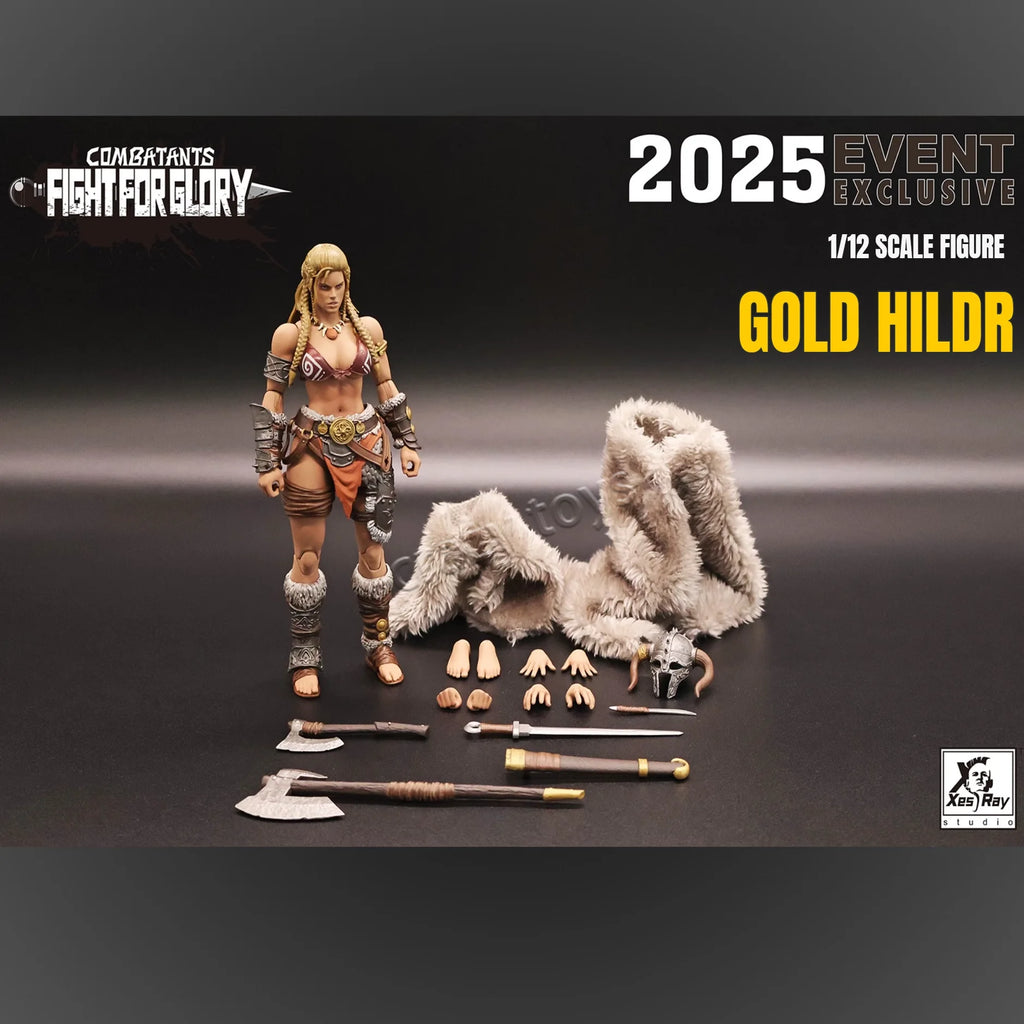 Nuevo en Stock 2025: Figura Original 1/12 XesRay Fight for Glory, Combatientes, Edición Exclusiva del Evento 2025, Figura de Acción Dorada, Modelo de Juguete