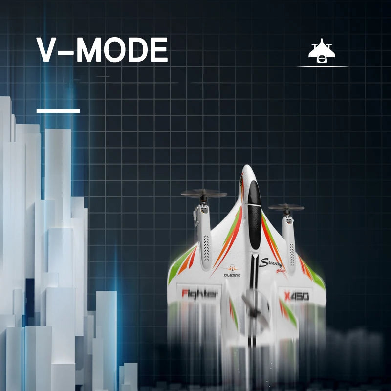 WLtoys-avión teledirigido XK X450, 6 CANALES, sin escobillas, 2,4G, planeador de Radio Control, ala fija, 3D/6G VS XK X520