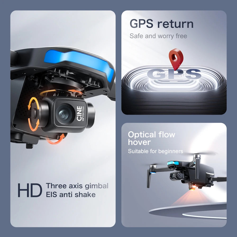 Original S-X1 Dron GPS 8K HD Cámara Profesional Gimbal de Tres Ejes WIFI Evitación de Obstáculos Cuadricóptero Juguete Sin Escobillas Regalo