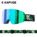Gafas de Esquí KAPVOE de Doble Capa Antivaho con Protección UV400, Gafas de Snowboard Resistentes al Viento y Antideslumbrantes para Deportes de Nieve