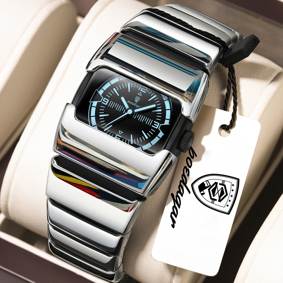 Reloj de pulsera para hombre POEDAGAR de alta calidad, luminoso, resistente al agua, de acero inoxidable, reloj de cuarzo deportivo a la moda para hombre