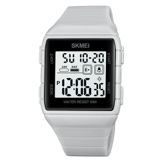 Reloj digital militar para hombre SKMEI 1960, deportivo, con calendario, cuenta regresiva, resistente al agua, a prueba de golpes, reloj de pulsera para hombre 1560