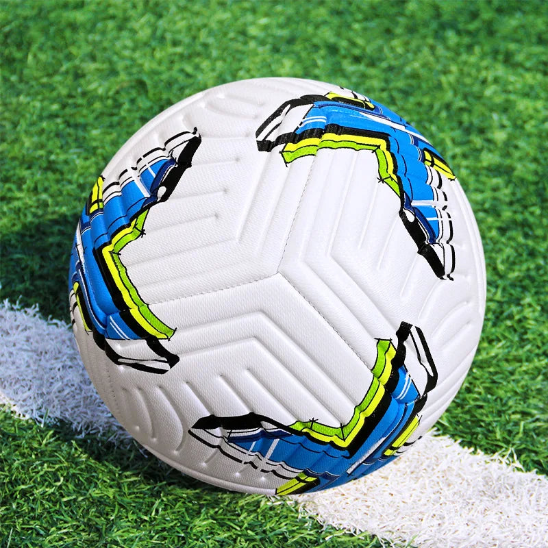 Balones de fútbol tamaño oficial 5 Material de PU entrenamiento de partido sin costuras equipo de portería de fútbol entrenamiento funcional profesional al aire libre