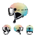 Casco de Esquí Cálido Todo en Uno Seguro y Transpirable Horntour 2027, Cómodo para Deportes al Aire Libre, Nieve, Motocicleta y Esquí para Hombres y Mujeres