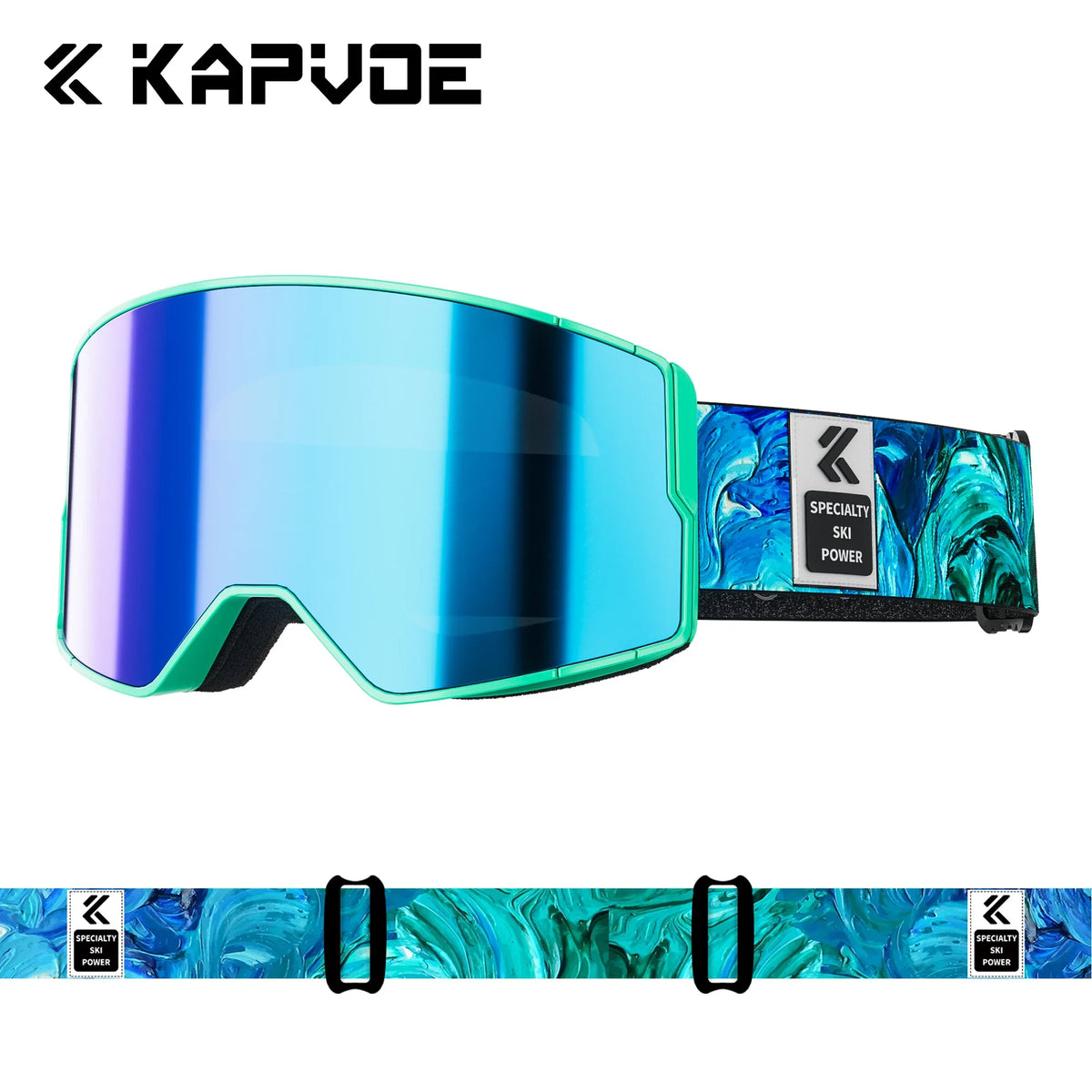 Gafas de Esquí KAPVOE UV400 Antivaho de Doble Capa, Antirreflejos, Resistentes al Viento, para Invierno, Esquí, Snowboard, Deportes de Nieve, Protección para Esquí al Aire Libre