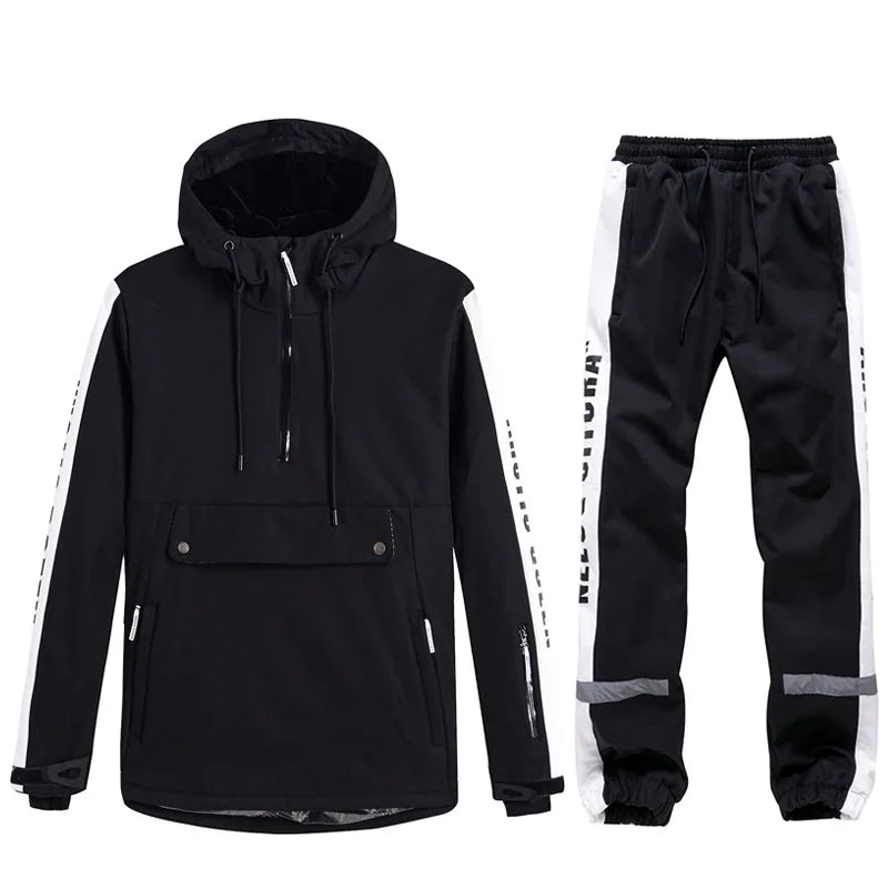 Traje de esquí para mujer, mono de esquí para deportes al aire libre, chaqueta de Snowboard para hombre, traje de salto cálido, ropa de invierno impermeable, monos, abrigo con capucha