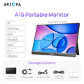 ARZOPA Monitor portátil IPS 1080P FHD de 14 pulgadas con USB C HDMI segunda pantalla externa para Mac/portátil/PC/Switch/PS/Xbox A1S