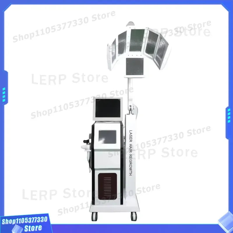 Máquina de crecimiento capilar con láser de diodo 650nm, cuidado del cuero cabelludo, anticaída, terapia de fotones LLLT PDT, equipo de belleza para salón y spa.