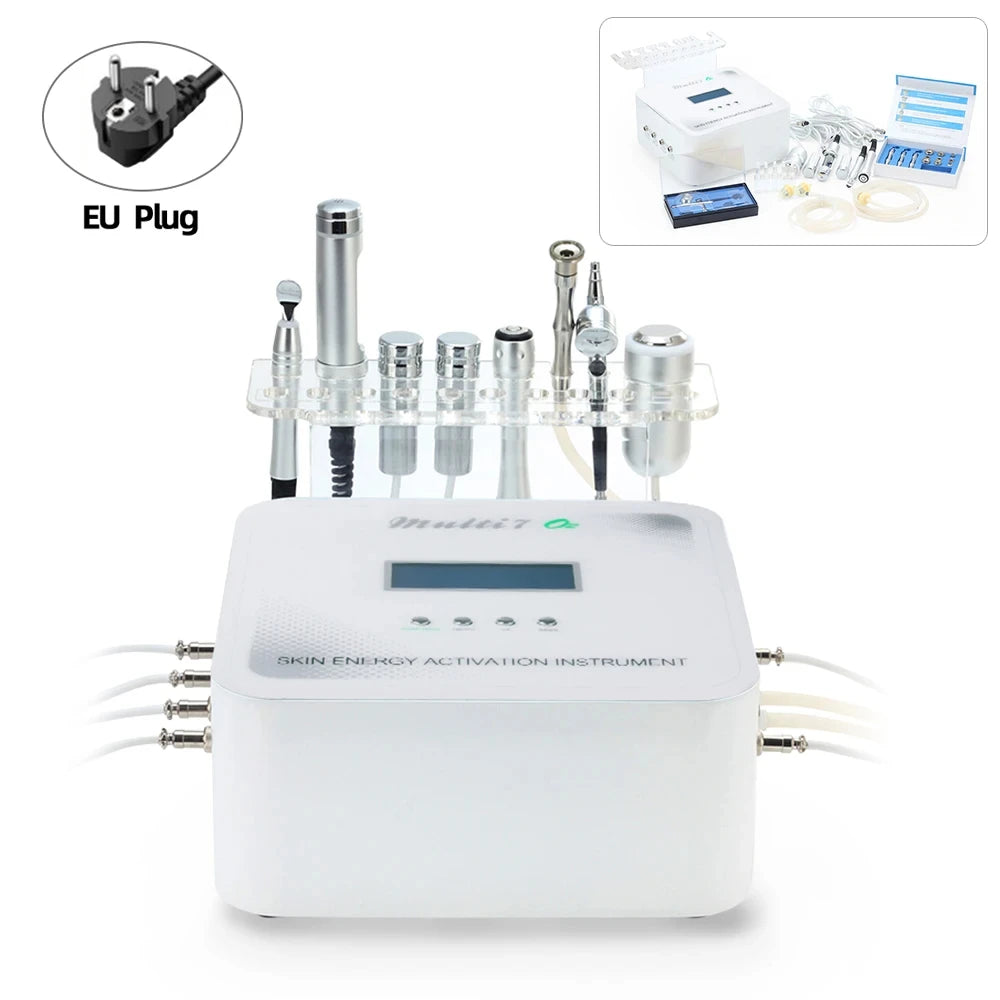 El más nuevo 8 en 1 multifuncional hidro ultrasónico RF instrumento de belleza eliminación de Estiramiento facial gestión de la piel máquina de microdermoabrasión