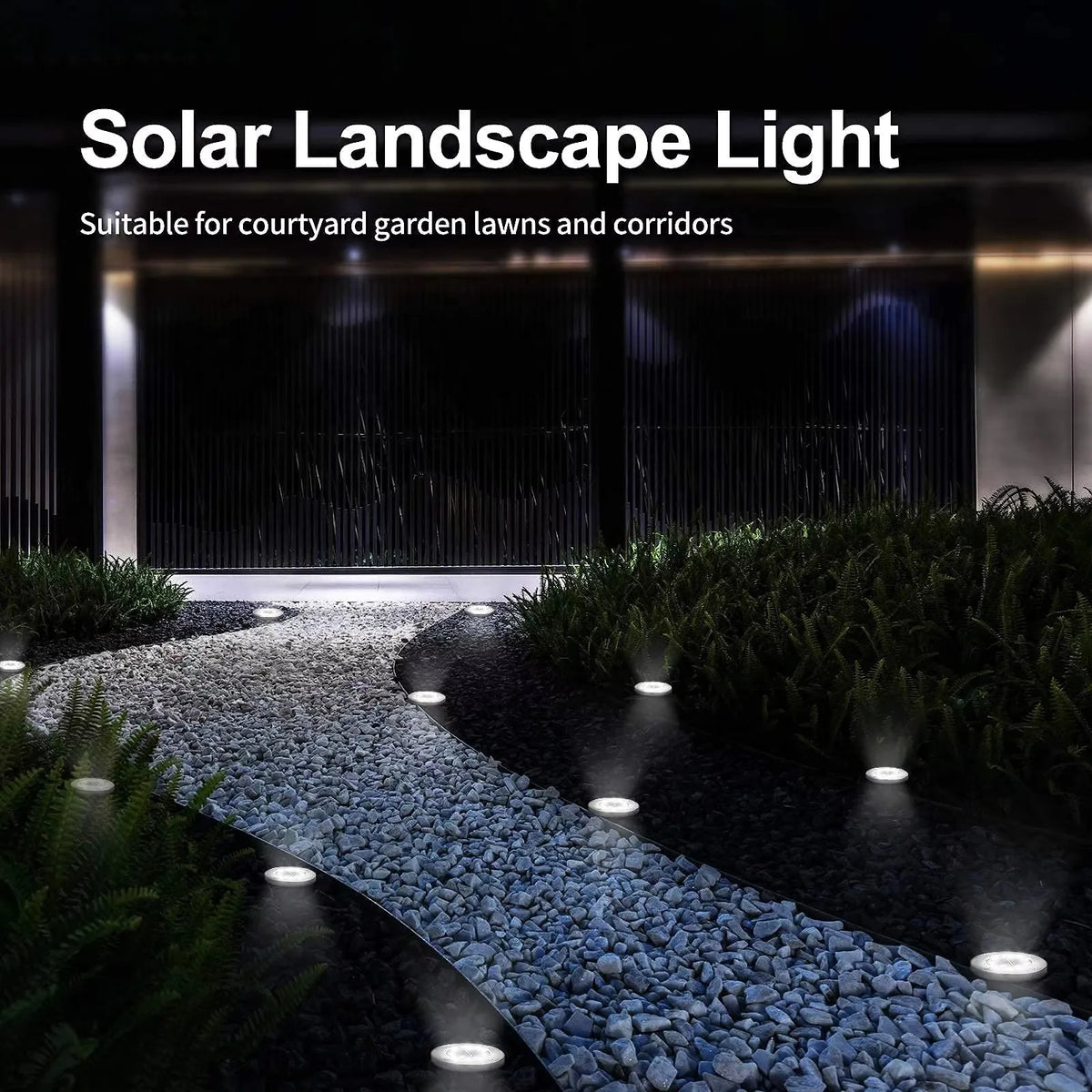 4 piezas de luces solares de disco para jardín al aire libre, luz solar subterránea, luz de cubierta, foco enterrado, lámpara LED solar