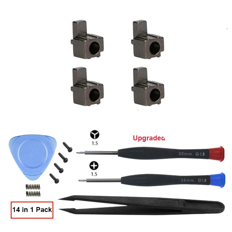 Accesorios de juego NS Switch, hebillas de bloqueo de Metal con herramientas de apertura para Switch/Kit de reparación de repuesto de controlador Joy Con OLED