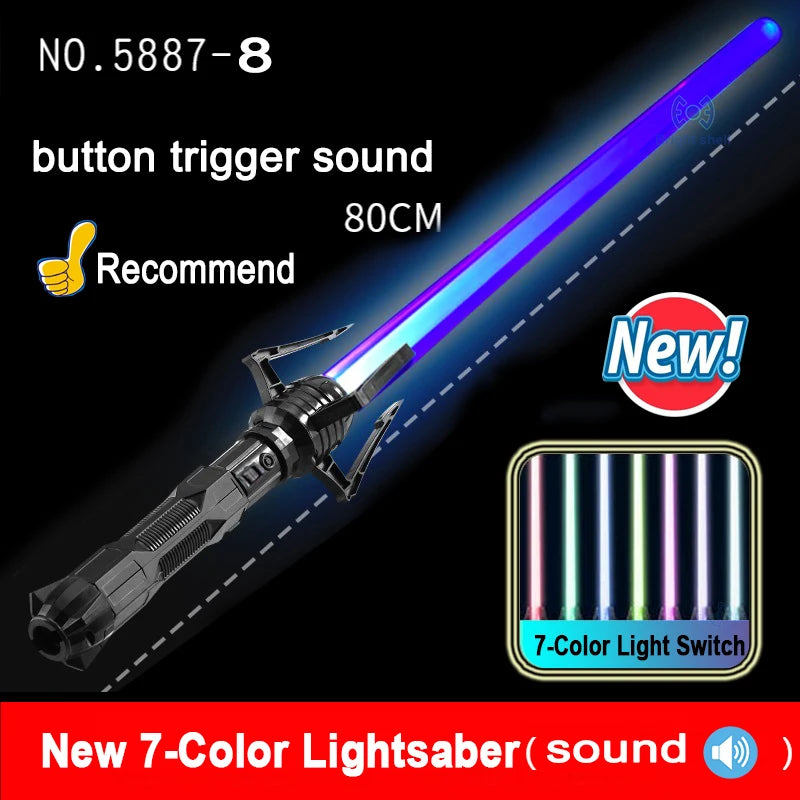 Nuevo sable de luz de 80/66 cm para duelo, espada láser RGB, juguete con 7 colores, sable de luz Force FX para niños, juguete FOC, regalo de espada láser Jedi, 2 unidades