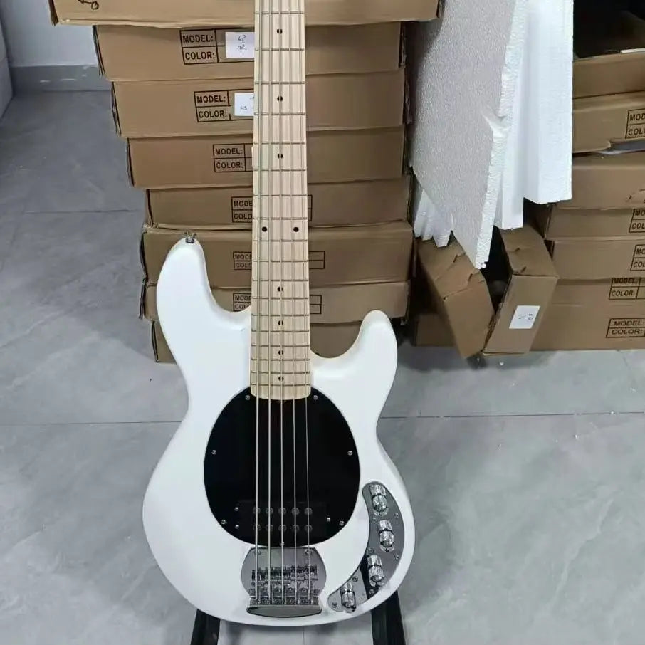 Bajo eléctrico de 5 cuerdas con pastillas humbucker activas, 24 trastes, 2v2t, cuerpo de caoba, mástil de arce.