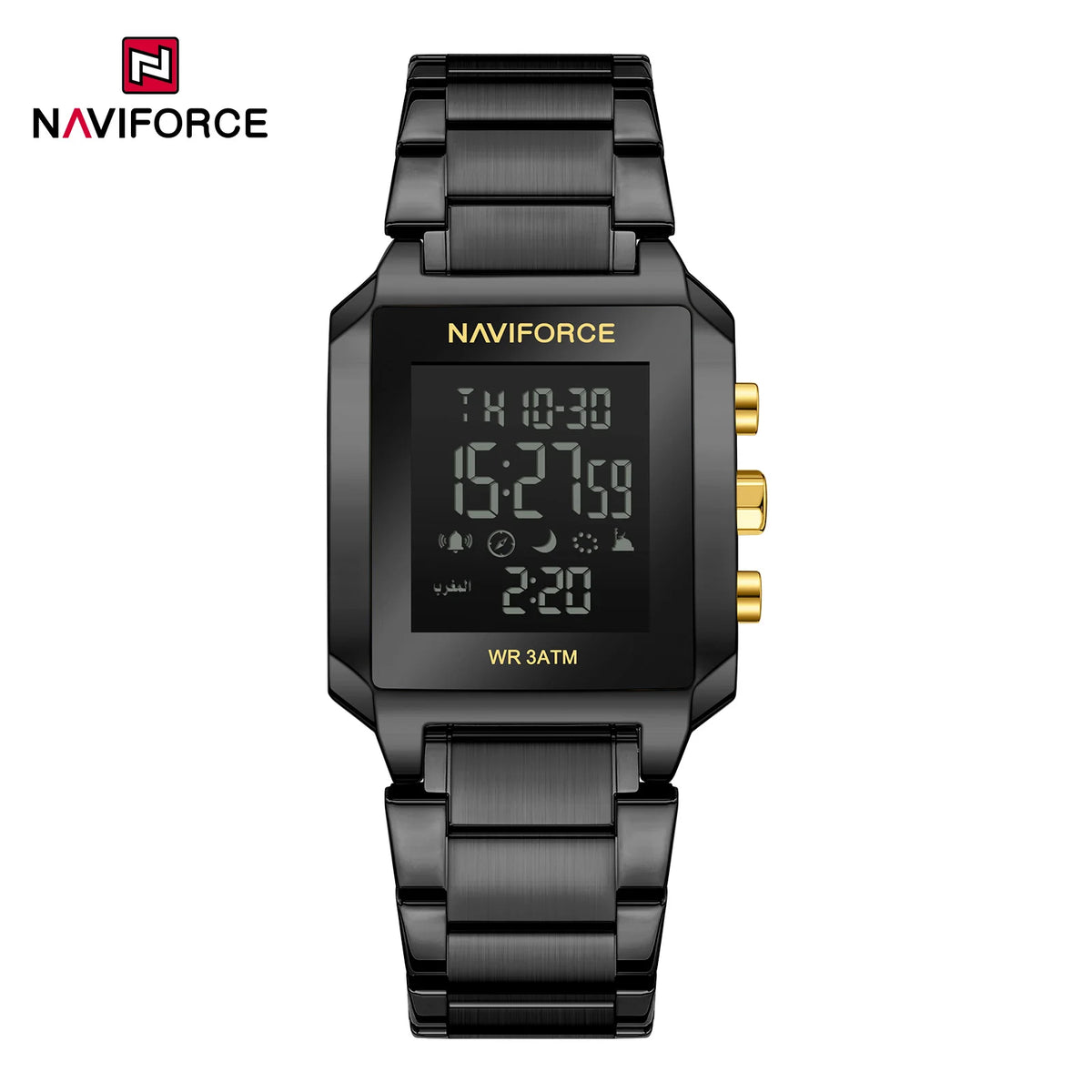 Reloj deportivo digital LED de moda NAVIFORCE 9270, reloj electrónico, resistente al agua 3Bar, reloj de pulsera para hombre Relogio Masculino