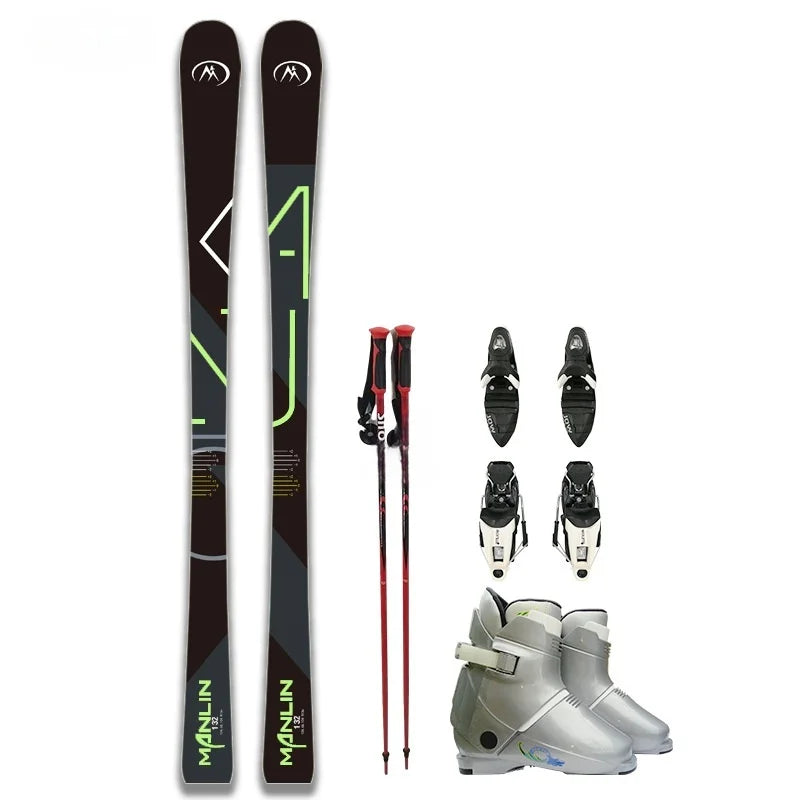 Manlin - Nueva Tabla de Snowboard Doble para Hombre, Fabricada con Materias Primas Europeas, Equipo de Nieve para Estaciones de Esquí, Juego de Esquí Doble