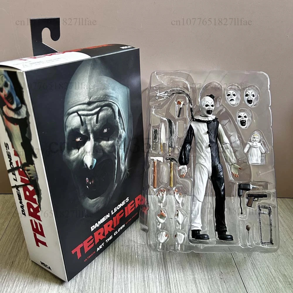 Figura de acción The Clown BLOOD SOAKED de Damien Leone, Terrifier, modelo de juguete articulado, muñeco de regalo
