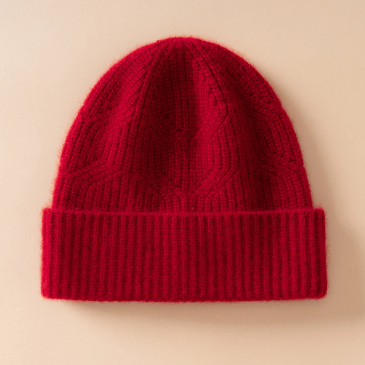 Gorro de punto de cachemira pura Unisex grueso en invierno, gorro de ocio de Jacquard cálido para exteriores, gorro de Color sólido para hombres y mujeres
