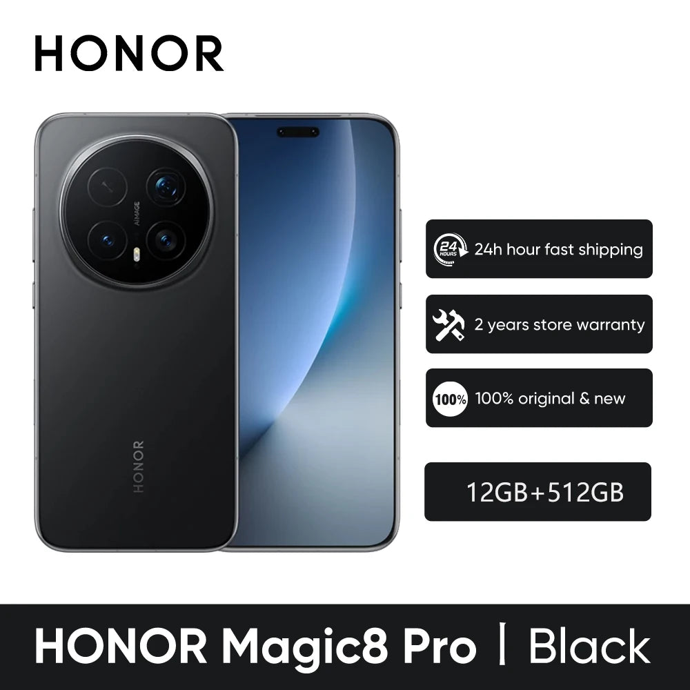 Smartphone Honor Magic 8 Pro 5G Versión Global Snapdragon 8 Elite Gen 5 200MP Aimage 7100mAh 100W OLED 6.71'' NFC eSIM Teléfono Honor