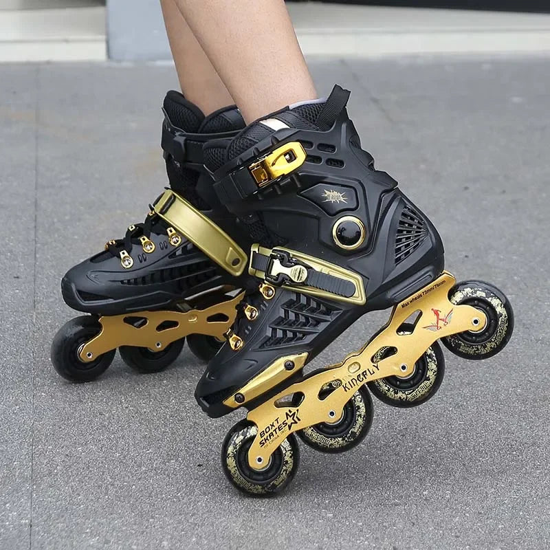 Patines en línea para adultos, figura plana, 12 zapatos de patinaje a elección, zapatillas de deporte para exteriores, camiones de aluminio avanzados para principiantes, ruedas de PU geniales