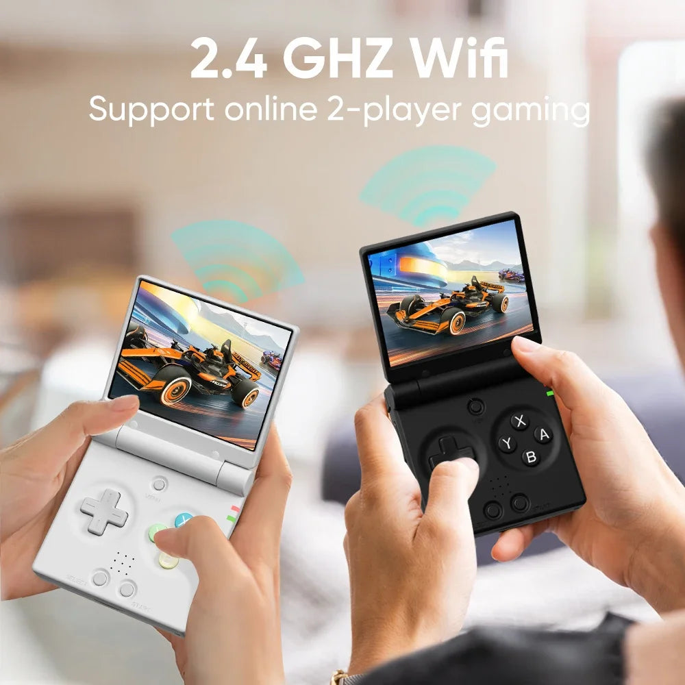 Consola de juegos portátil MIYOO MINI FLIP con pantalla IPS de 2.8'', sistema Linux, consolas de videojuegos, estuche gratis, doble joystick analógico, regalo para gamers.