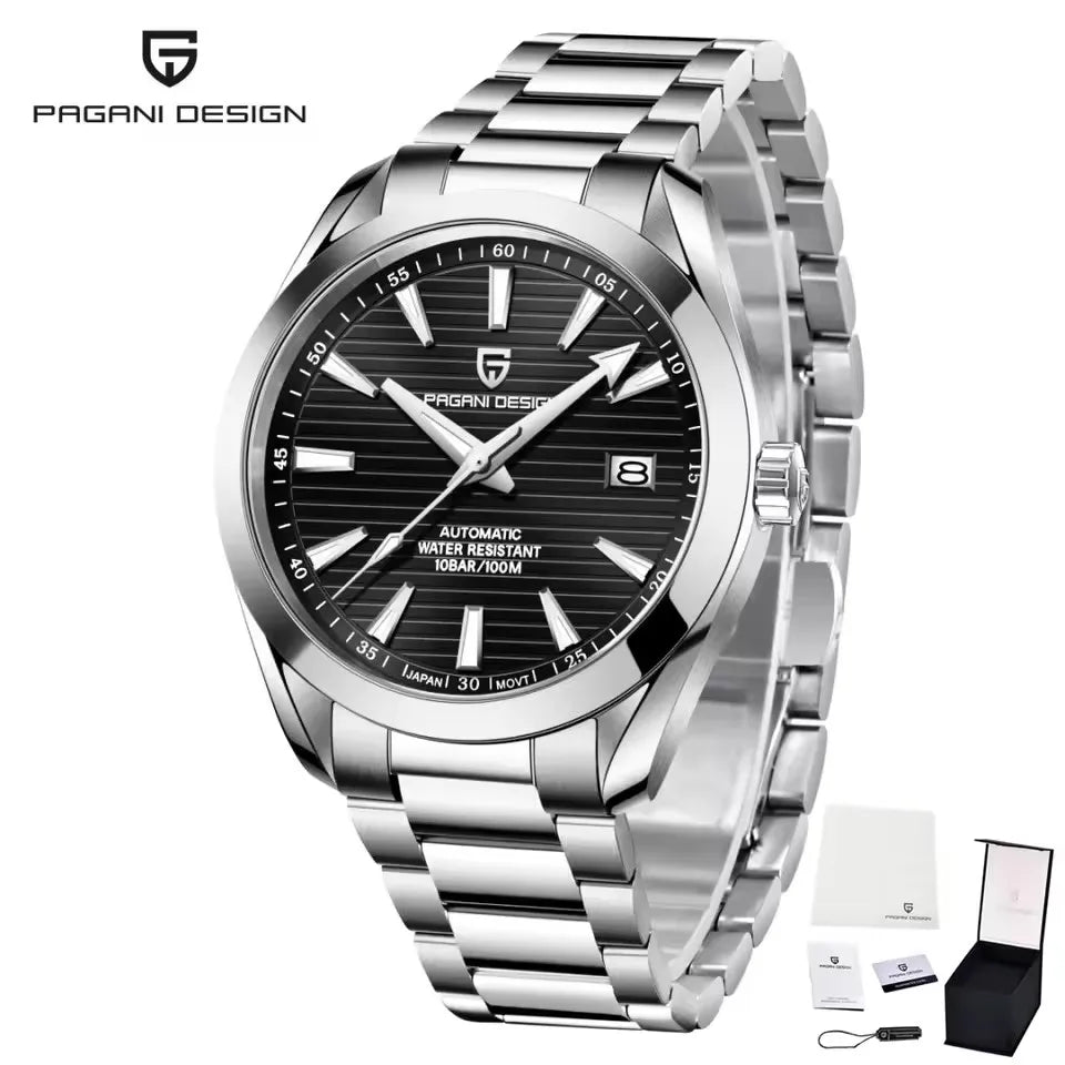 Reloj mecánico para hombre PAGANI DESIGN PD-1688 V3, resistente al agua 100M, cristal de zafiro, reloj de negocios de acero inoxidable para hombre