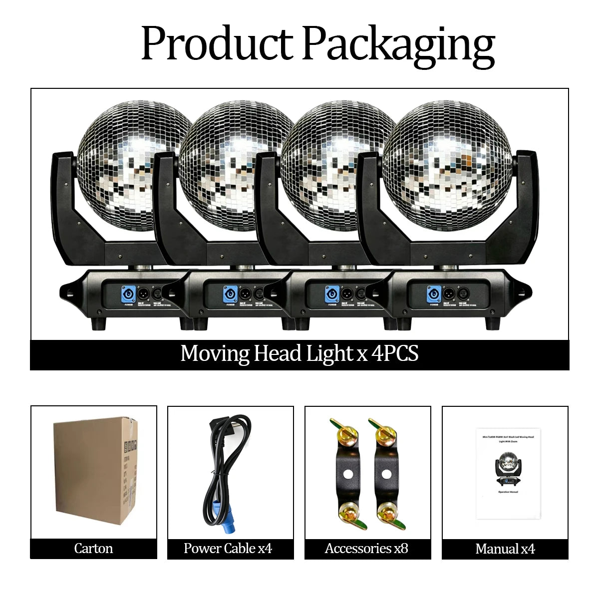Luz de cabeza móvil tipo bola de espejos de 120W, luz de escenario rotativa DMX512 de 120W para fiestas, bares, KTV, clubes y bodas