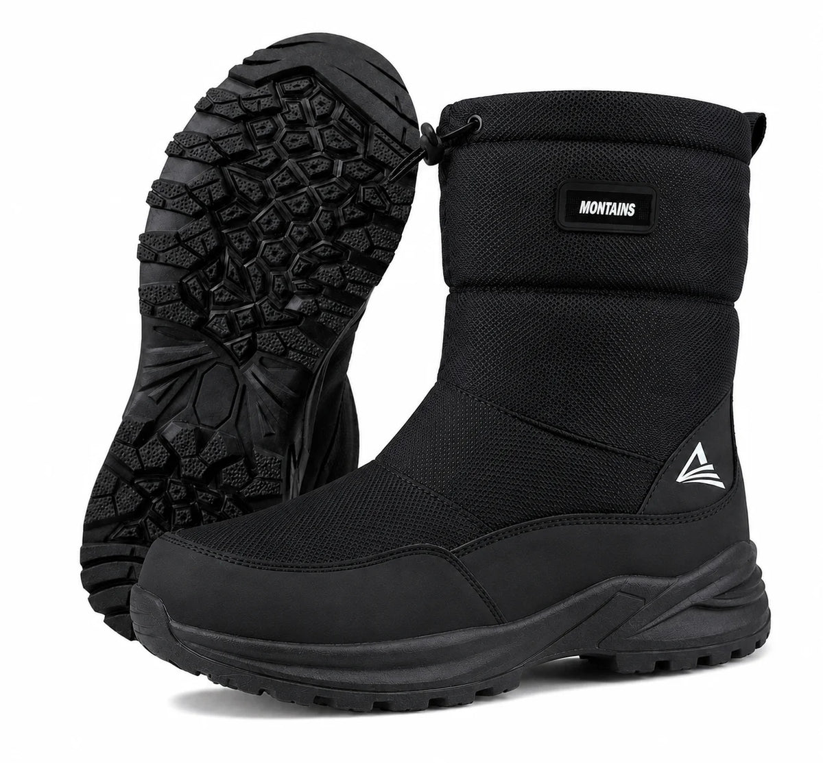 Botas de Nieve de Invierno para Mujer, Tallas Grandes, Cálidas, Forradas de Piel, Resistentes al Agua, Antideslizantes, con Cierre Lateral, Regalo de Navidad y Año Nuevo