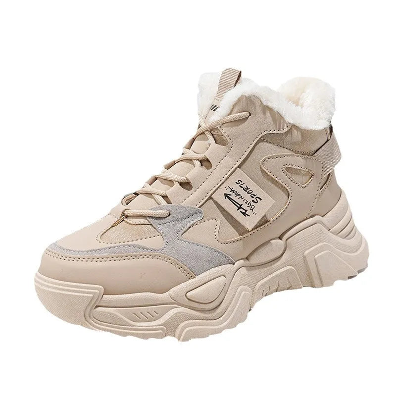 Nuevas Botas de Nieve de Invierno para Mujer, Botas Altas con Forro de Peluche Cálido, Zapatillas Cómodas e Impermeables, Calzado Femenino de Moda 2026