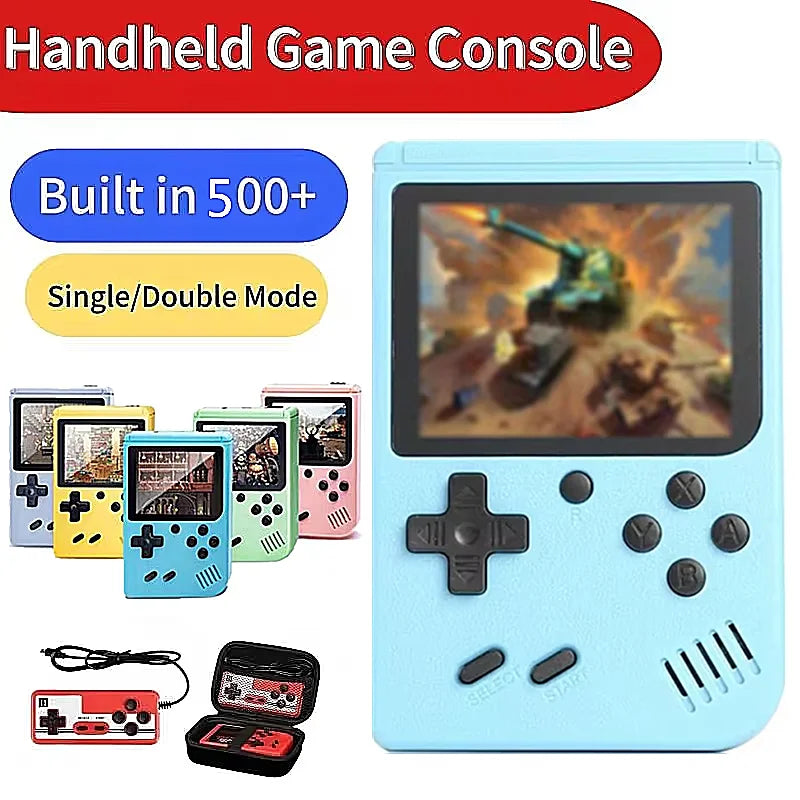 Consola de Juegos Retro Portátil con Más de 500 Juegos Clásicos Integrados, Emulador de Salida Gameboy para TV, Reproductor de Juegos Portátil con Pantalla de 5 Pulgadas