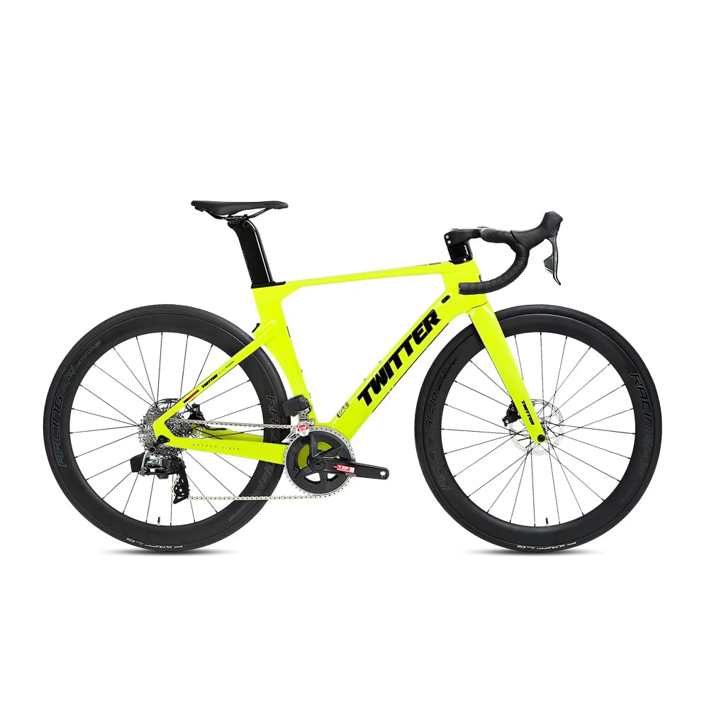 TWITTER R10Pro 105R7120-24 velocidades, bicicleta de carretera de fibra de carbono T800 rompevientos con frenos de disco hidráulicos, 56 cm