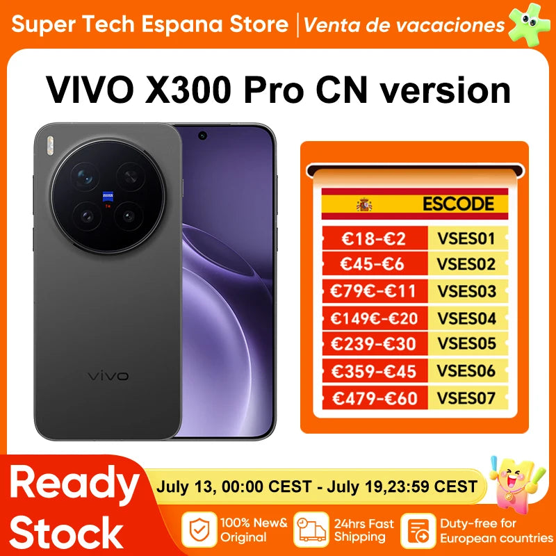 Vivo X300 Pro procesador Dimensity 9500/3nm, batería de 6510mAh, carga rápida de 90W, pantalla AMOLED de 6.78 pulgadas, teleobjetivo Zeiss de 200MP